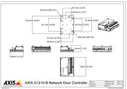 AXIS A1210-B from Axis Communications - dimension diagram showing mounting measurements (view 2)