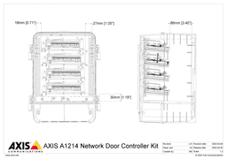 AXIS A1214 from Axis Communications - dimension diagram showing mounting measurements (view 2)