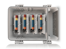AXIS A1214 from Axis Communications - dimension diagram showing mounting measurements (view 3)