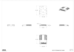 AXIS A1710-B from Axis Communications - dimension diagram showing mounting measurements (view 2)