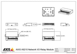 AXIS A9210 from Axis Communications - dimension diagram showing mounting measurements