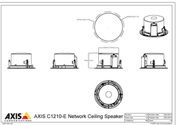 AXIS C1210-E from Axis Communications - dimension diagram showing mounting measurements (view 2)
