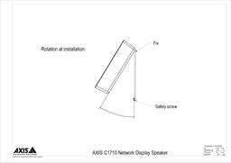 AXIS C1710 from Axis Communications - dimension diagram showing mounting measurements (view 2)