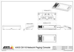 AXIS C6110 from Axis Communications - dimension diagram showing mounting measurements (view 2)