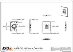 AXIS C8310 from Axis Communications - dimension diagram showing mounting measurements (view 2)