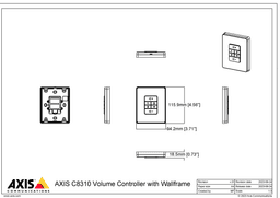 AXIS C8310 from Axis Communications - dimension diagram showing mounting measurements (view 3)