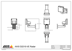 AXIS D2210-VE from Axis Communications - dimension diagram showing mounting measurements (view 3)