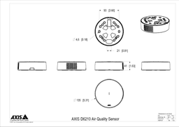 AXIS D6210 from Axis Communications - dimension diagram showing mounting measurements (view 3)