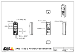 AXIS I8116-E from Axis Communications - dimension diagram showing mounting measurements