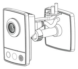 AXIS M1054 from Axis Communications - dimension diagram showing mounting measurements (view 16)