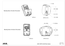AXIS M1075-L from Axis Communications - dimension diagram showing mounting measurements (view 4)