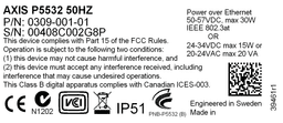 AXIS M2025-LE from Axis Communications - dimension diagram showing mounting measurements (view 8)
