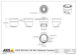 AXIS M3106-LVE from Axis Communications - dimension diagram showing mounting measurements (view 3)