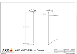 AXIS M3905-R from Axis Communications - dimension diagram showing mounting measurements