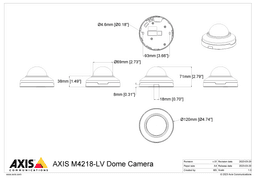 AXIS M4218-LV from Axis Communications - dimension diagram showing mounting measurements