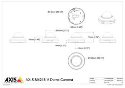 AXIS M4218-V from Axis Communications - dimension diagram showing mounting measurements