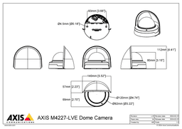 AXIS M4227-LVE from Axis Communications - dimension diagram showing mounting measurements (view 4)