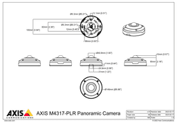 AXIS M4317-PLR from Axis Communications - dimension diagram showing mounting measurements (view 2)