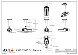 AXIS P1385 from Axis Communications - dimension diagram showing mounting measurements (view 2)