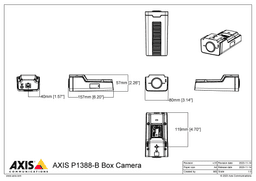 AXIS P1388-B from Axis Communications - dimension diagram showing mounting measurements (view 2)