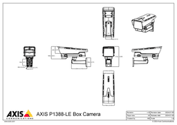 AXIS P1388-LE from Axis Communications - dimension diagram showing mounting measurements (view 2)