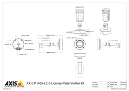 AXIS P1465-LE-3 from Axis Communications - dimension diagram showing mounting measurements