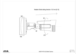 AXIS P1475-LE from Axis Communications - dimension diagram showing mounting measurements (view 3)