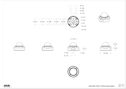 AXIS P3275-LV from Axis Communications - dimension diagram showing mounting measurements (view 4)