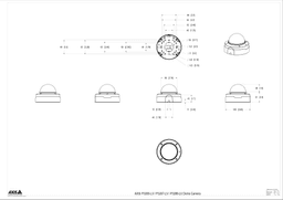 AXIS P3285-LV from Axis Communications - dimension diagram showing mounting measurements (view 4)