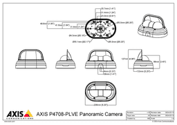 AXIS P4708-PLVE from Axis Communications - dimension diagram showing mounting measurements