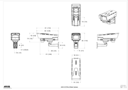 AXIS Q1726-LE from Axis Communications - dimension diagram showing mounting measurements (view 3)