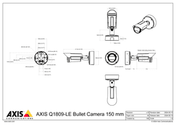 AXIS Q1809-LE from Axis Communications - dimension diagram showing mounting measurements (view 3)