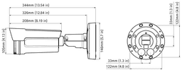 AXIS Q1931-E from Axis Communications - dimension diagram showing mounting measurements (view 6)