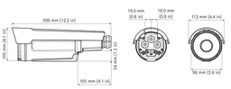 AXIS Q1931-E from Axis Communications - dimension diagram showing mounting measurements (view 7)