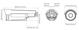 AXIS Q1931-E from Axis Communications - dimension diagram showing mounting measurements (view 7)