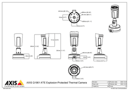 AXIS Q1961-XTE from Axis Communications - dimension diagram showing mounting measurements (view 3)