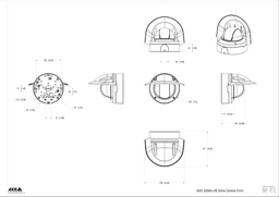 AXIS Q3546-LVE from Axis Communications - dimension diagram showing mounting measurements (view 4)