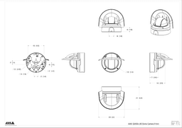 AXIS Q3556-LVE from Axis Communications - dimension diagram showing mounting measurements (view 4)