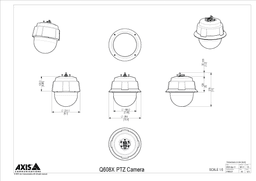 AXIS Q6086-E from Axis Communications - dimension diagram showing mounting measurements (view 4)