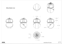AXIS Q6355-LE from Axis Communications - dimension diagram showing mounting measurements (view 2)