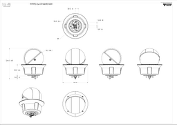 AXIS Q6355-LE from Axis Communications - dimension diagram showing mounting measurements (view 3)