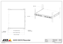 AXIS S3016 from Axis Communications - dimension diagram showing mounting measurements (view 3)