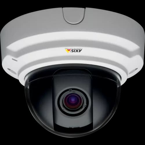 AXIS P3384-V from AXIS COMMUNICATIONS - IP camera is a fixed dome for indoor use with WDR-dynamic capture and lightfinder technology.