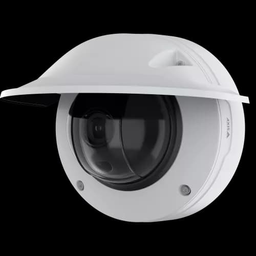 AXIS Q3538-LVE from AXIS COMMUNICATIONS - with weathershield angled from its left