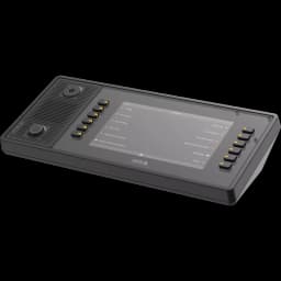 Black AXIS C6110 Network Paging Console viewed from its left from AXIS COMMUNICATIONS