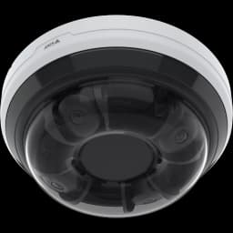 White AXIS P3748-PLVE Panoramic Camera viewed from its bottom angle from AXIS COMMUNICATIONS