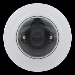 AXIS M4215-LV from AXIS COMMUNICATIONS - Dome Camera viewed from its front, white frame