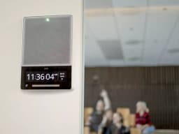 AXIS C1710 from AXIS COMMUNICATIONS - installed outside an auditorium