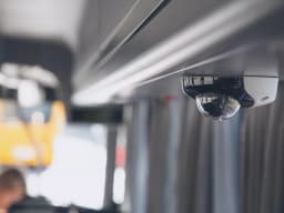 AXIS P3935-LR from AXIS COMMUNICATIONS - IP Camera mounted on a bus