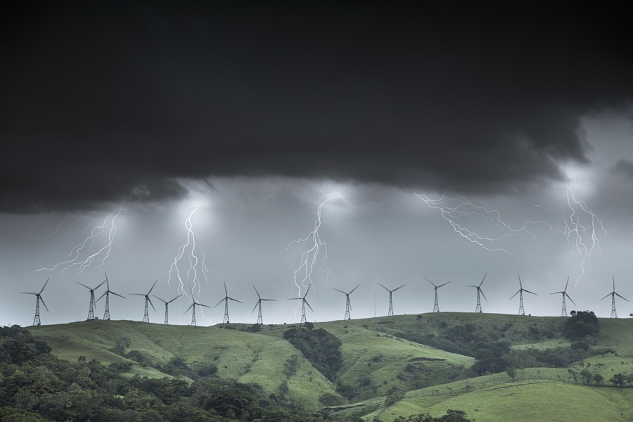 condições climáticas usina eólica